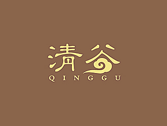 秦晓东的清谷芝麻粉印章字体logo设计