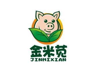 曾翼的金米苋小猪动物卡通标志logo设计