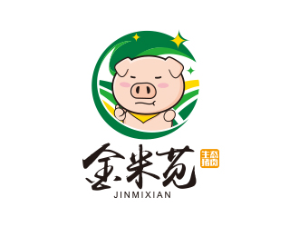 勇炎的金米苋小猪动物卡通标志logo设计