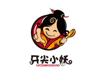 薛永辉的牙尖小妖火锅店卡通标志logo设计