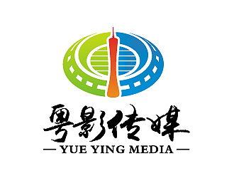 彭波的粤影传媒有限公司标志logo设计