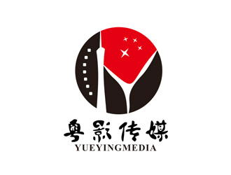 刘彩云的粤影传媒有限公司标志logo设计