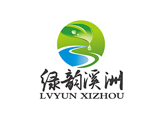 秦晓东的生态农业品牌logo 山水元素logo设计