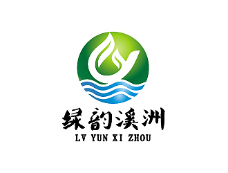 彭波的生态农业品牌logo 山水元素logo设计
