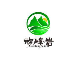 郭庆忠的旋峰岩中草药商标logo设计