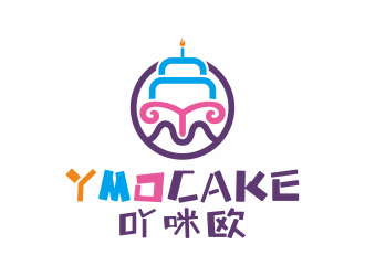 何嘉健的吖咪欧YMOCAKE蛋糕logo设计