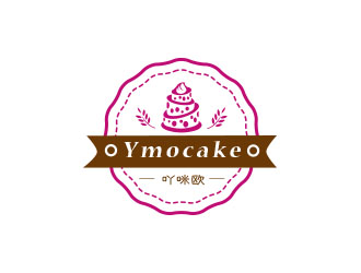 朱红娟的吖咪欧YMOCAKE蛋糕logo设计