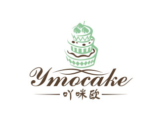 朱红娟的吖咪欧YMOCAKE蛋糕logo设计