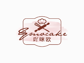 梁俊的吖咪欧YMOCAKE蛋糕logo设计