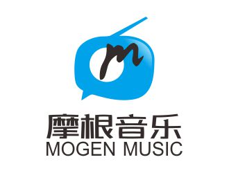 吴志超的摩根音乐 对称标识logologo设计