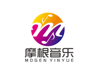赵鹏的摩根音乐 对称标识logologo设计