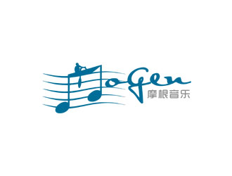 郭庆忠的摩根音乐 对称标识logologo设计