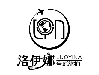 张俊的洛伊娜全球旅拍logo设计