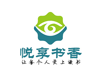 彭波的悦享书香logo设计