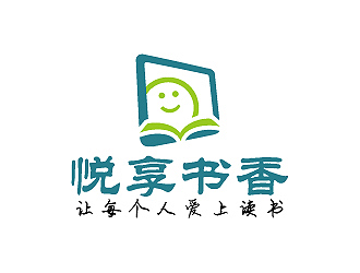 彭波的悦享书香logo设计