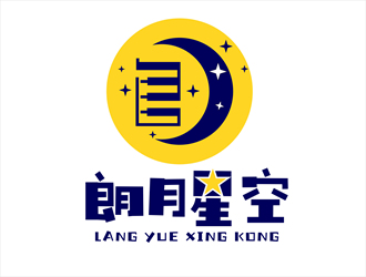 唐国强的朗月星空logo设计