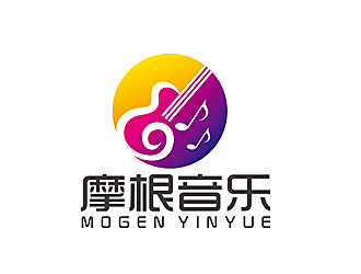 赵鹏的摩根音乐 对称标识logologo设计