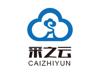 朱红娟的采之云传媒祥云标志logo设计