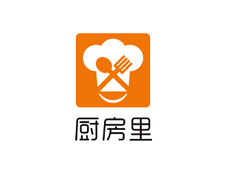 谭家强的厨房里APP 对称标志设计logo设计