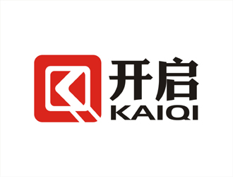 周都响的KAIQI开启网络公司logologo设计