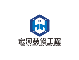 汤儒娟的盘县宏河装修工程有限公司logo设计
