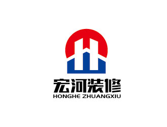 李贺的盘县宏河装修工程有限公司logo设计