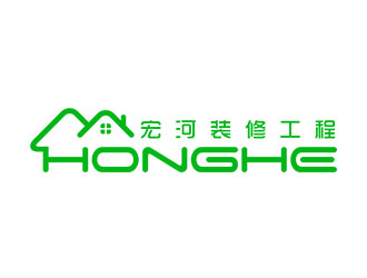 郭重阳的盘县宏河装修工程有限公司logo设计