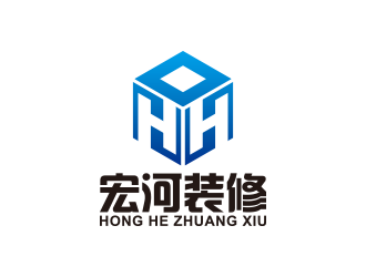 王涛的盘县宏河装修工程有限公司logo设计
