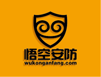 陈晓滨的悟空安防公司对称标志logo设计