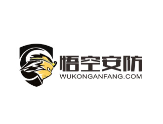 郭庆忠的悟空安防公司对称标志logo设计