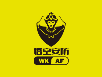 孙金泽的悟空安防公司对称标志logo设计