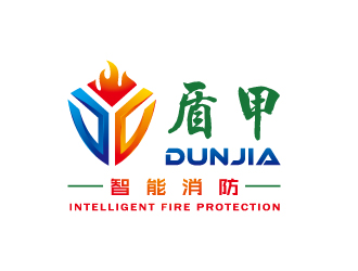 盾甲/盾甲智能消防logo设计