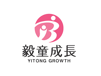 彭波的毅童成長 儿童母婴卡通商标logo设计
