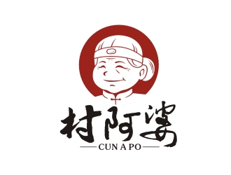曾翼的村阿婆卡通形象logologo设计