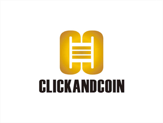 周都响的Clickandcoin英文logologo设计