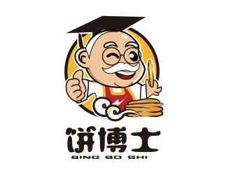 薛永辉的饼博士卡通logo设计logo设计