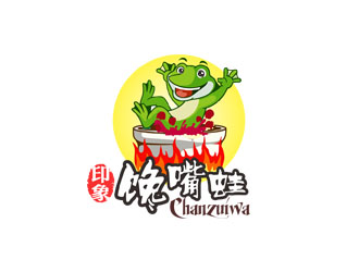 郭庆忠的印象馋嘴蛙火锅店商标logo设计