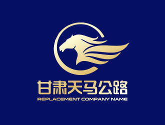 钟炬的甘肃天马公路logo设计