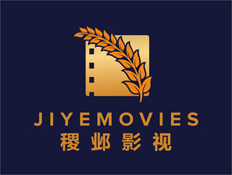 唐国强的北京稷邺影视文化传媒有限公司logo设计