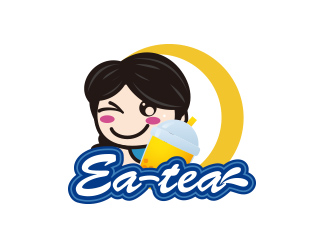 黄安悦的Ea-tea可爱奶茶商标设计logo设计