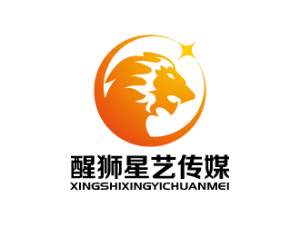 张俊的醒狮星艺传媒教育 动物头像logologo设计