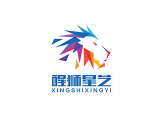 吴晓伟的醒狮星艺传媒教育 动物头像logologo设计