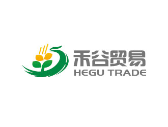 李贺的禾谷贸易公司对称图标logo设计