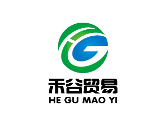 杨勇的禾谷贸易公司对称图标logo设计