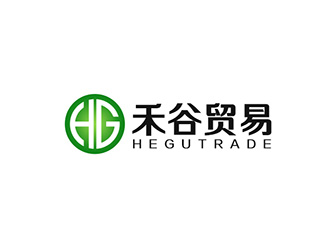 吴晓伟的禾谷贸易公司对称图标logo设计