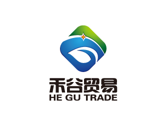 陈智江的禾谷贸易公司对称图标logo设计