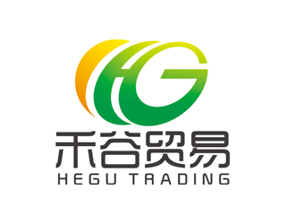 赵鹏的禾谷贸易公司对称图标logo设计