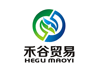 劳志飞的禾谷贸易公司对称图标logo设计