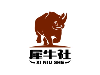 安冬的犀牛社户外越野自驾游车友会俱乐部logologo设计