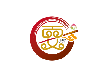 “耍”面馆logo设计